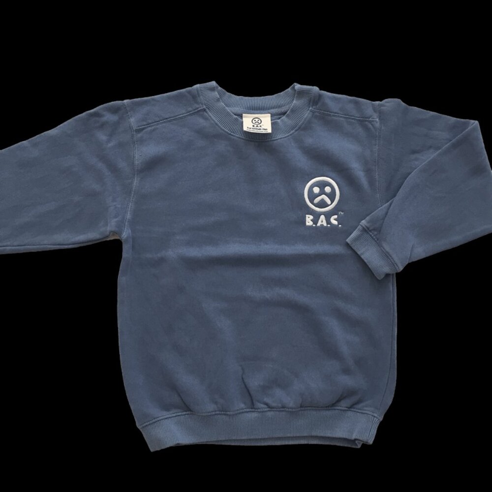 Kids Crewneck Sweatshirt in Washed Denim